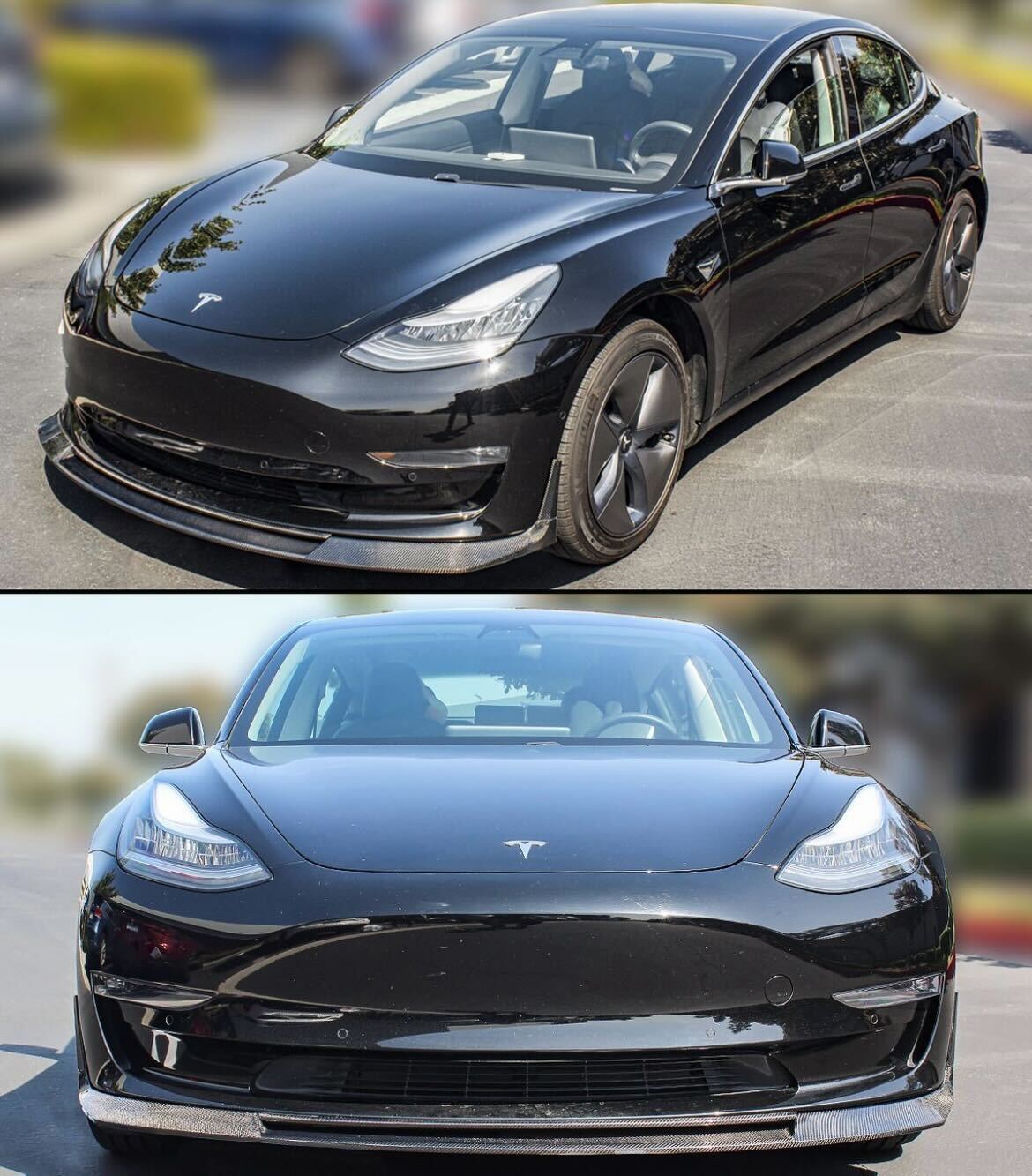 Tesla Model 3 Carbon Fiber J Front Lip